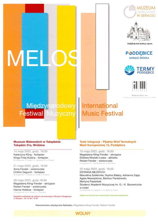 Drugi dzień Międzynarodowego Festiwalu Muzycznego MELOS... już w niedzielę...