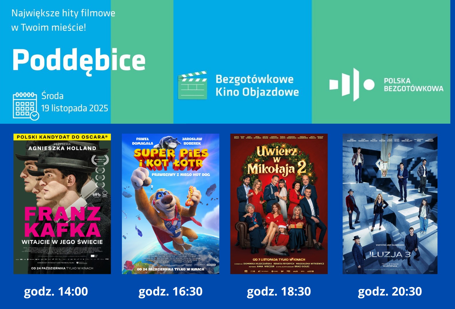 Bezgotówkowe Kino Objazdowe odwiedzi Poddębice